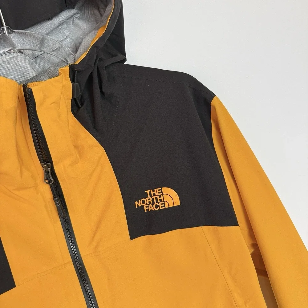The North‎ Face Leonidas 2 Jacket Mens Small Yellow Black Hood Shell
